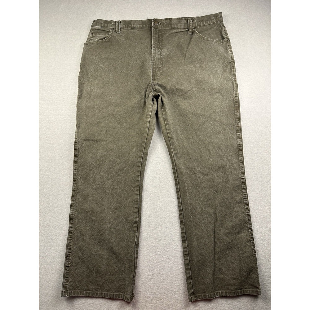 Dickies Men's Relaxed Fit Sanded Duck Carpenter Pants Olive Green 40x30